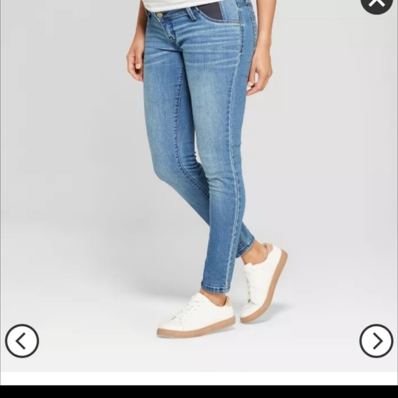 Isabel Maternity Jeans Skinny Fit Blue Denim - Picture 1 of 7